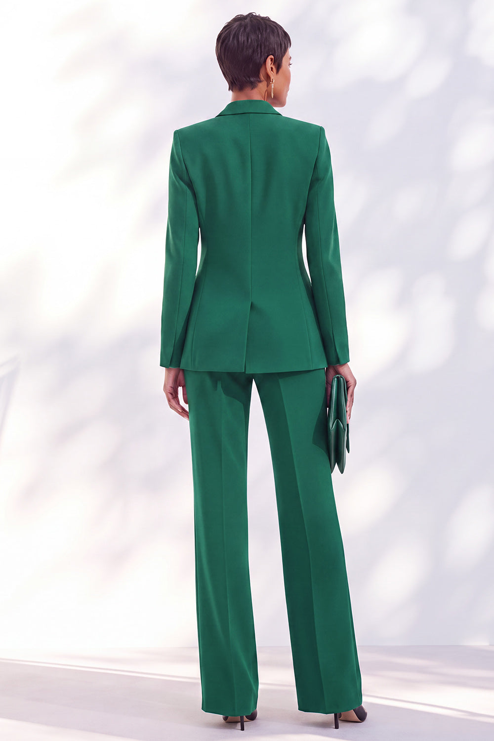 Vintage Acacia Fitted Notched Lapel Long Sleeve Women's Suits