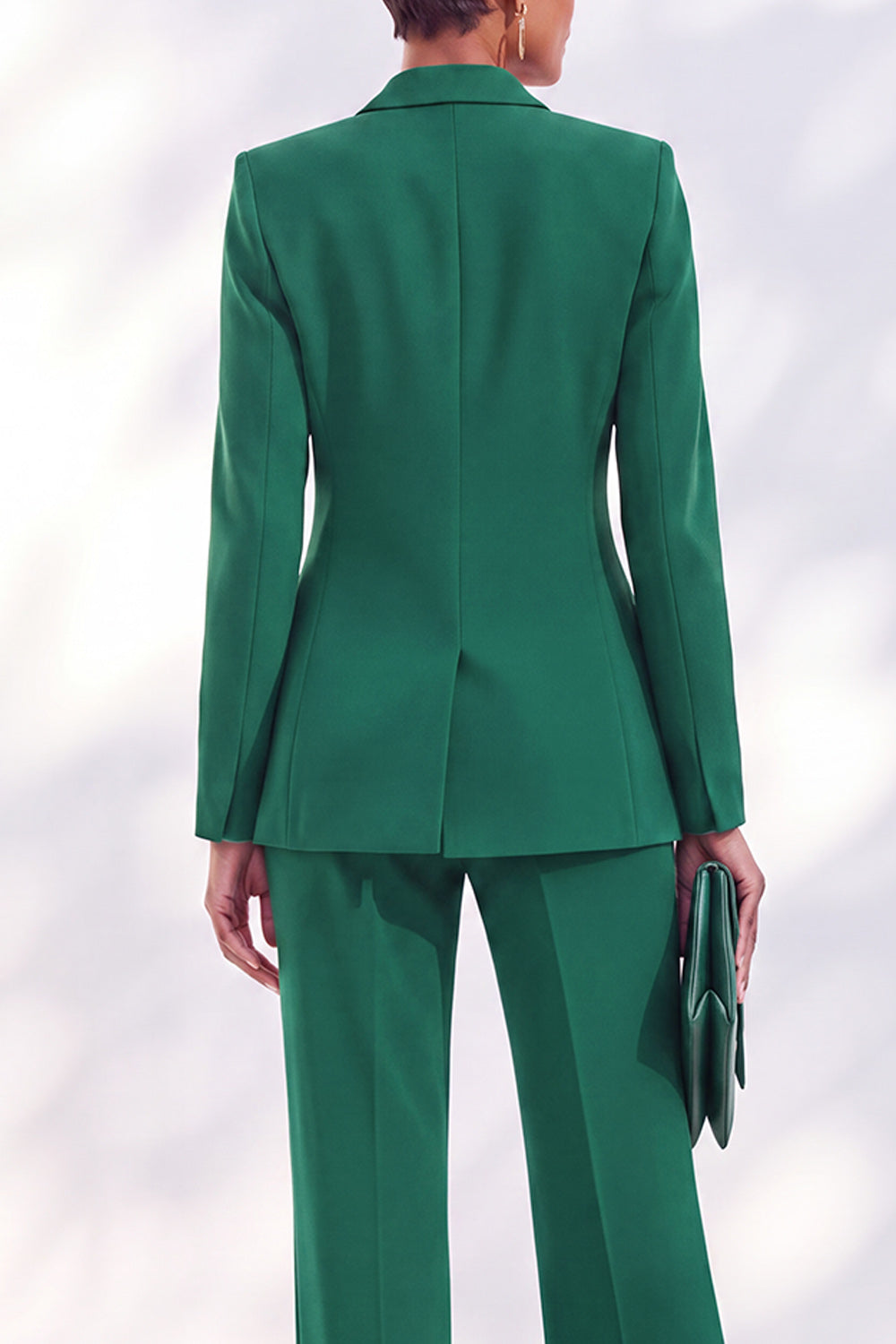 Vintage Acacia Fitted Notched Lapel Long Sleeve Women's Suits