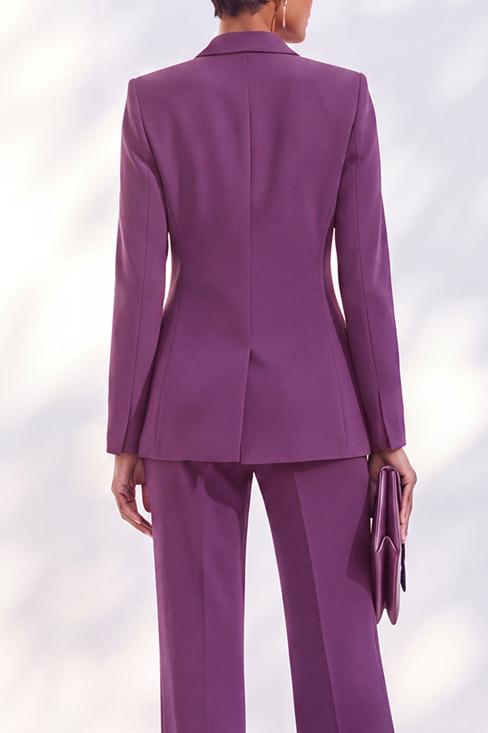 Vintage Acacia Fitted Notched Lapel Long Sleeve Women's Suits