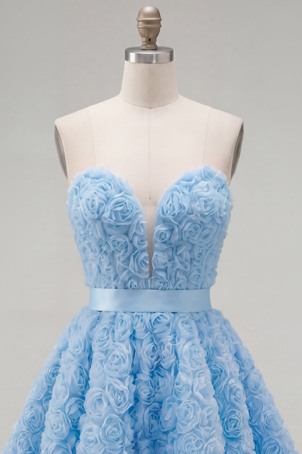 Sweetheart Pink A-Line 3D Floral Short Homecoming Dress with Lace Up Back