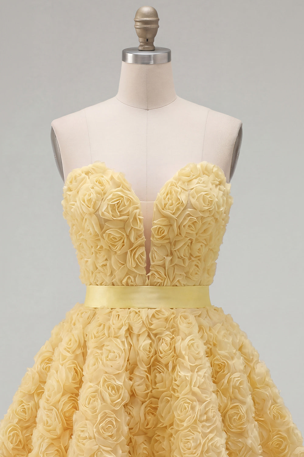 Sweetheart Pink A-Line 3D Floral Short Homecoming Dress with Lace Up Back