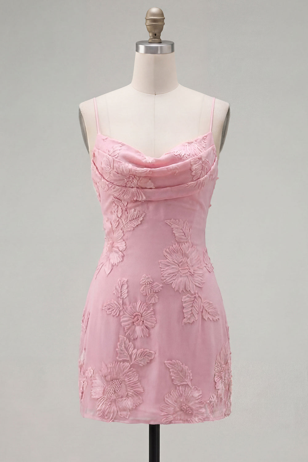 Yellow Bodycon Ruched Spaghetti Straps Floral Embroidery Homecoming Dress