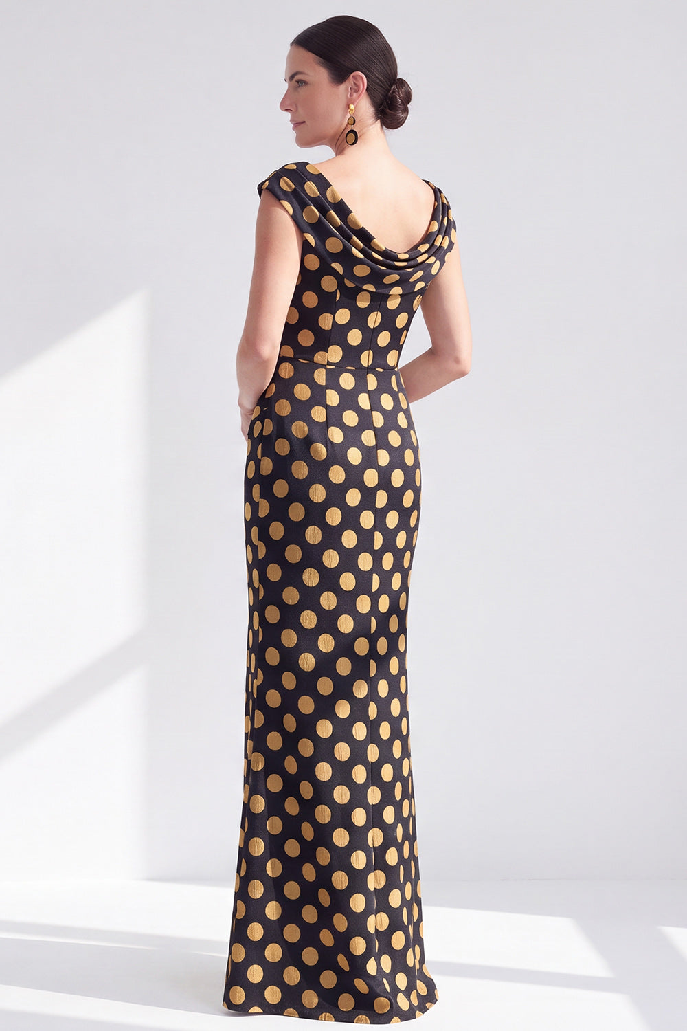 Mermaid Black Floral Long Mother of the Bride Dress with Slit