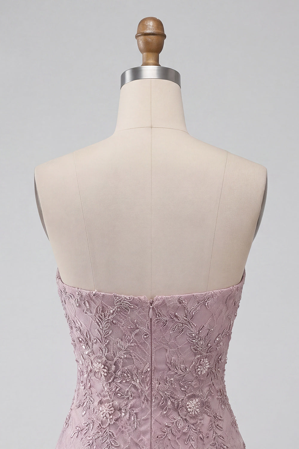 Strapless Bodycon Pearl Floral Ruched Short Homecoming Dress with Beading