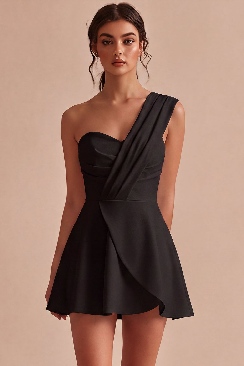 White One Shoulder A-Line Bridal Shower Dress
