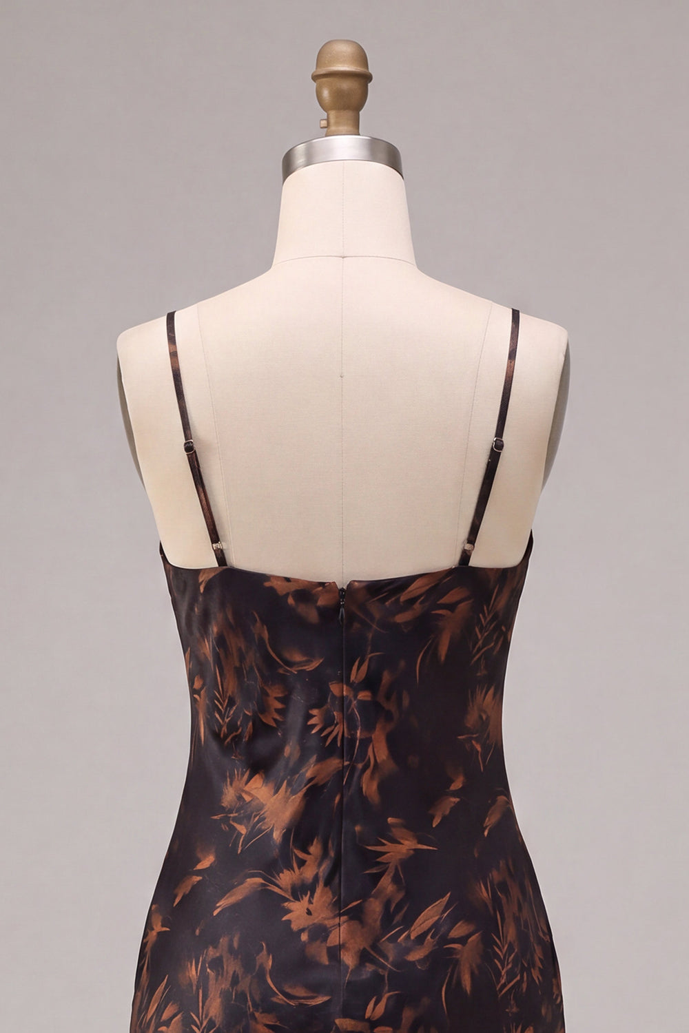 Black Mermaid Cowl Neck Floral Long Formal Dress