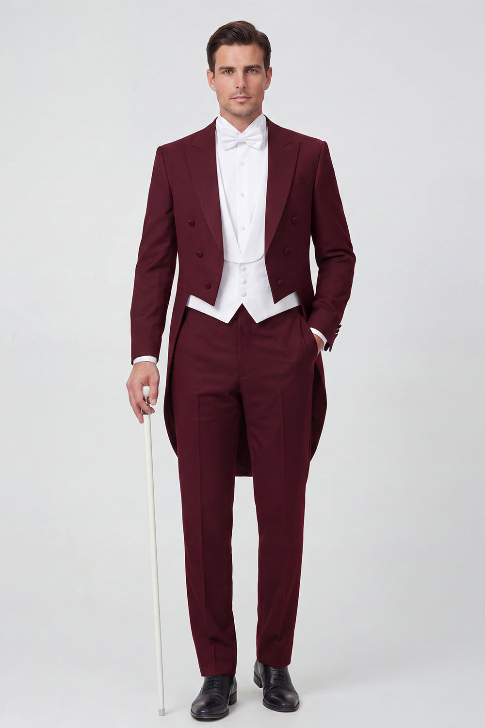 Black Peak Lapel 3 Piece Single Breasted Men's Prom Suits