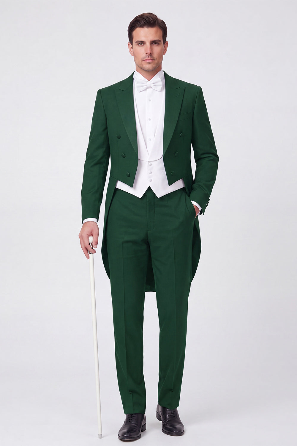 Black Peak Lapel 3 Piece Single Breasted Men's Prom Suits