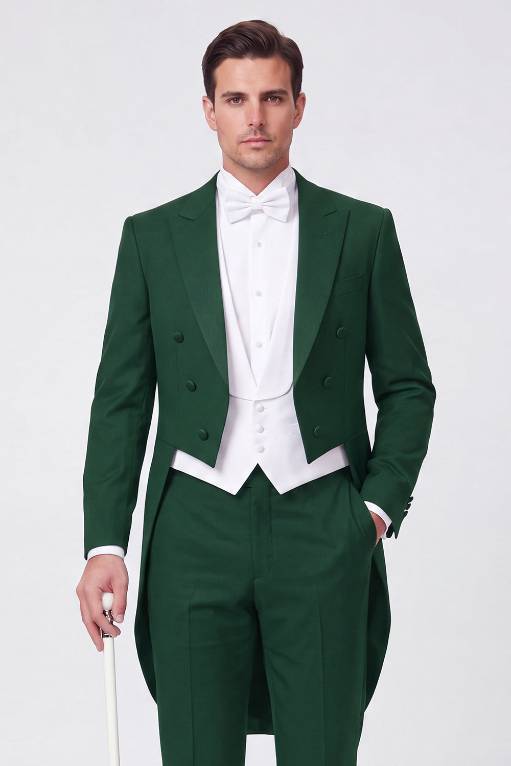 Black Peak Lapel 3 Piece Single Breasted Men's Prom Suits