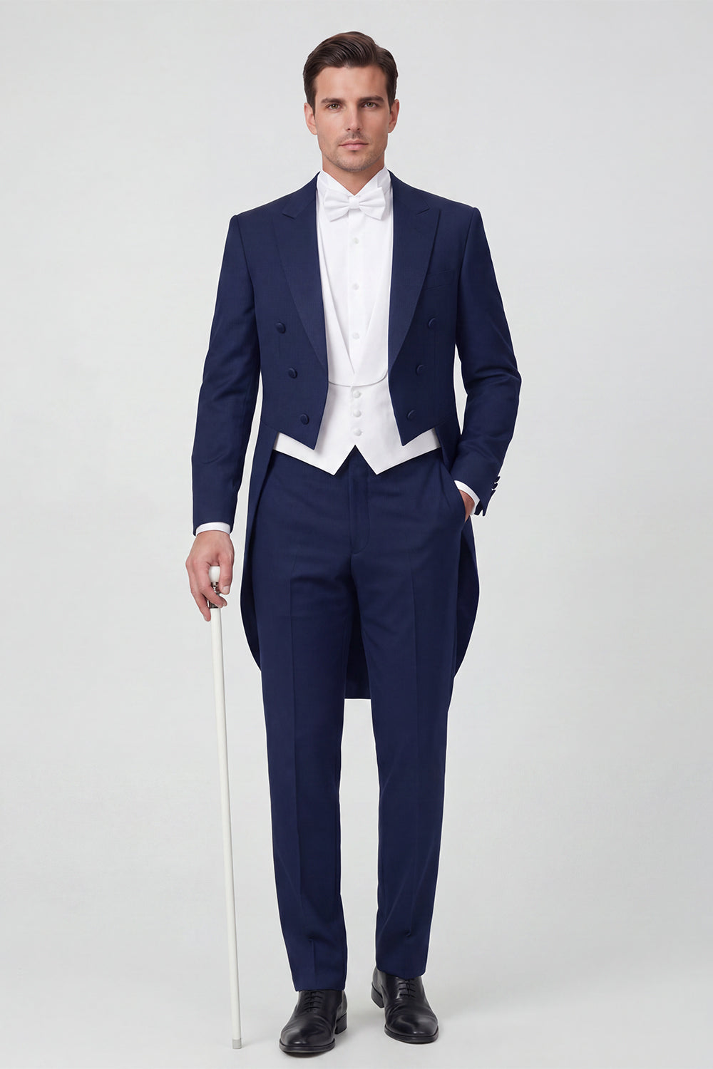 Black Peak Lapel 3 Piece Single Breasted Men's Prom Suits