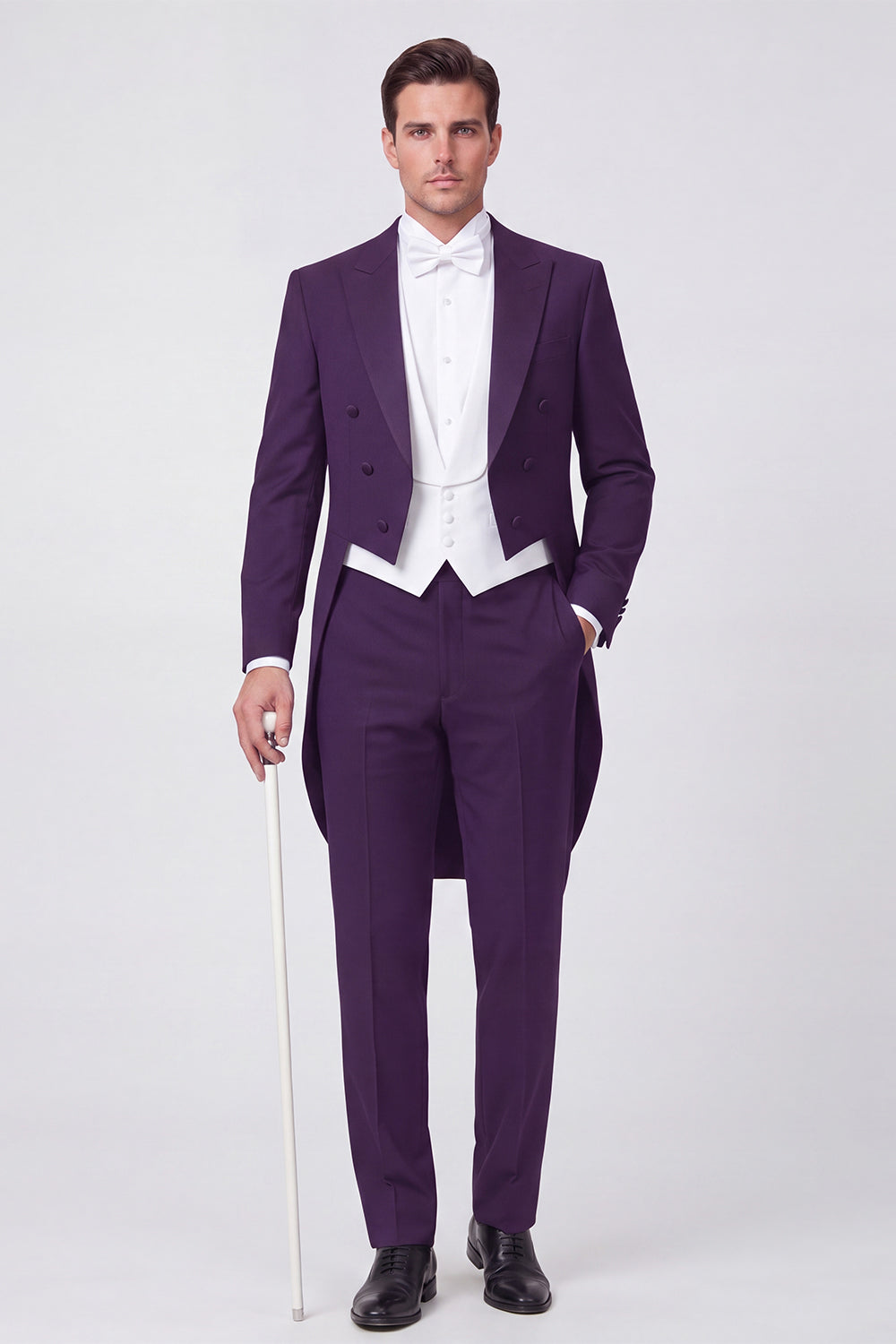 Black Peak Lapel 3 Piece Single Breasted Men's Prom Suits