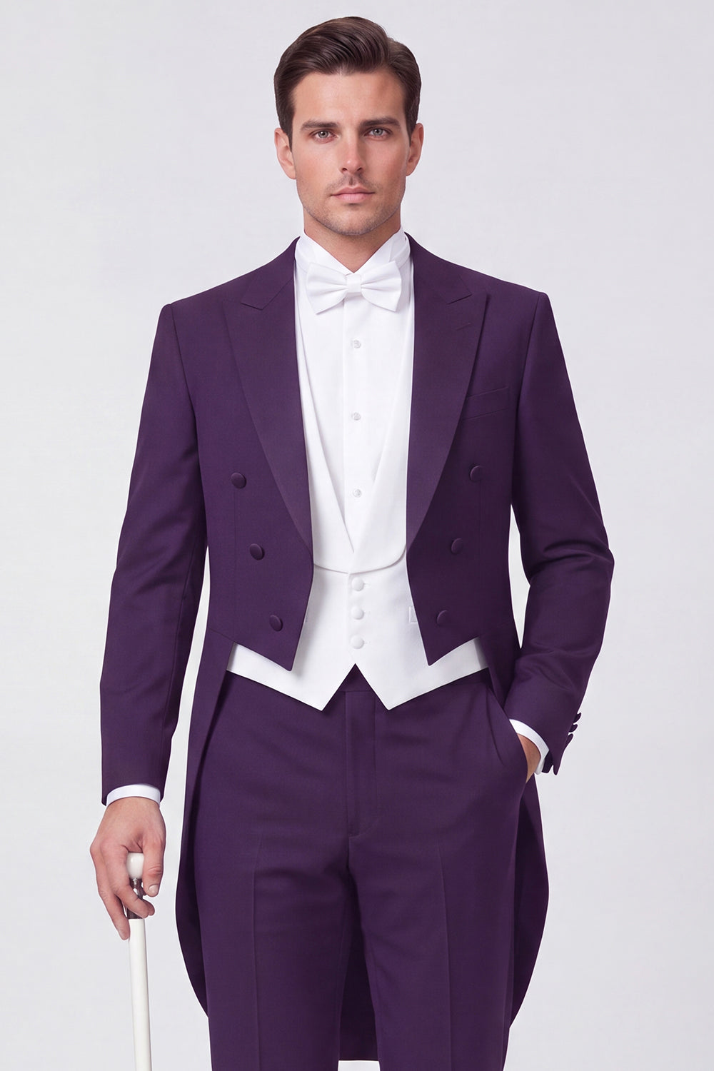 Black Peak Lapel 3 Piece Single Breasted Men's Prom Suits