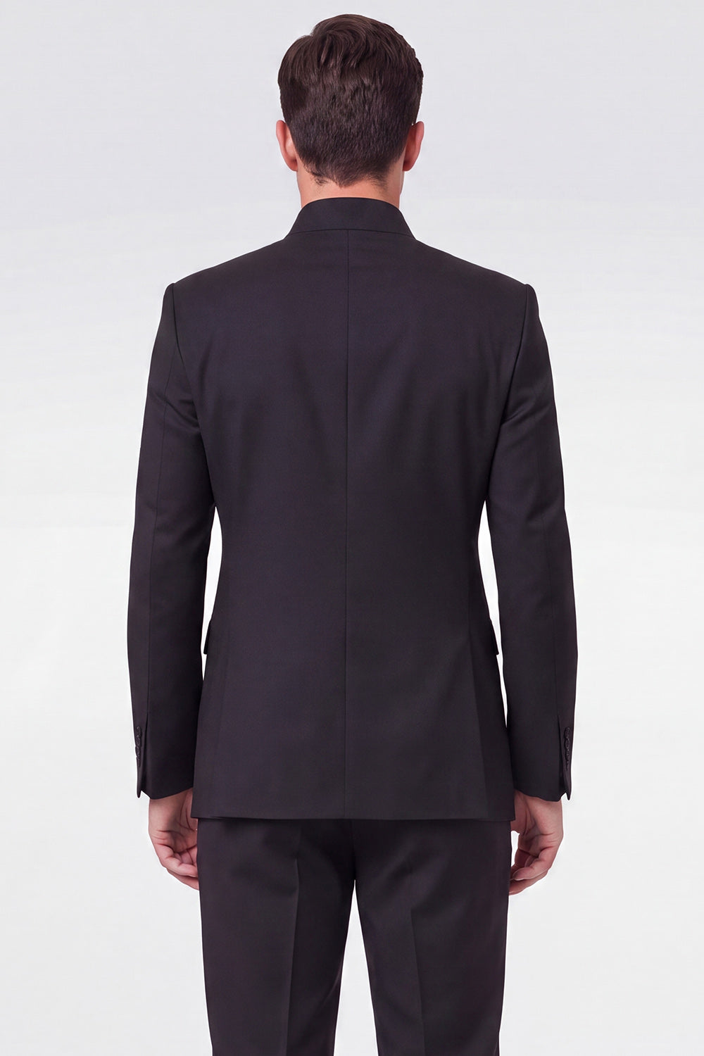 Black 2 Piece Double Breasted Men's Prom Suits