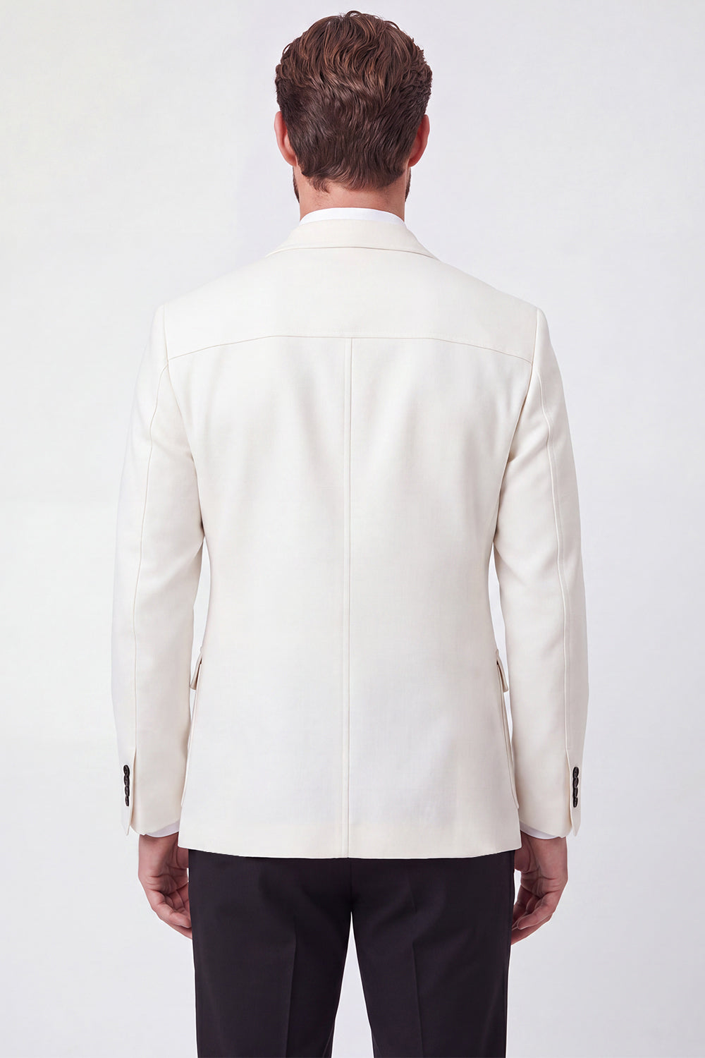 Notch Lapel White Single Breasted Men's Blazer Jacket