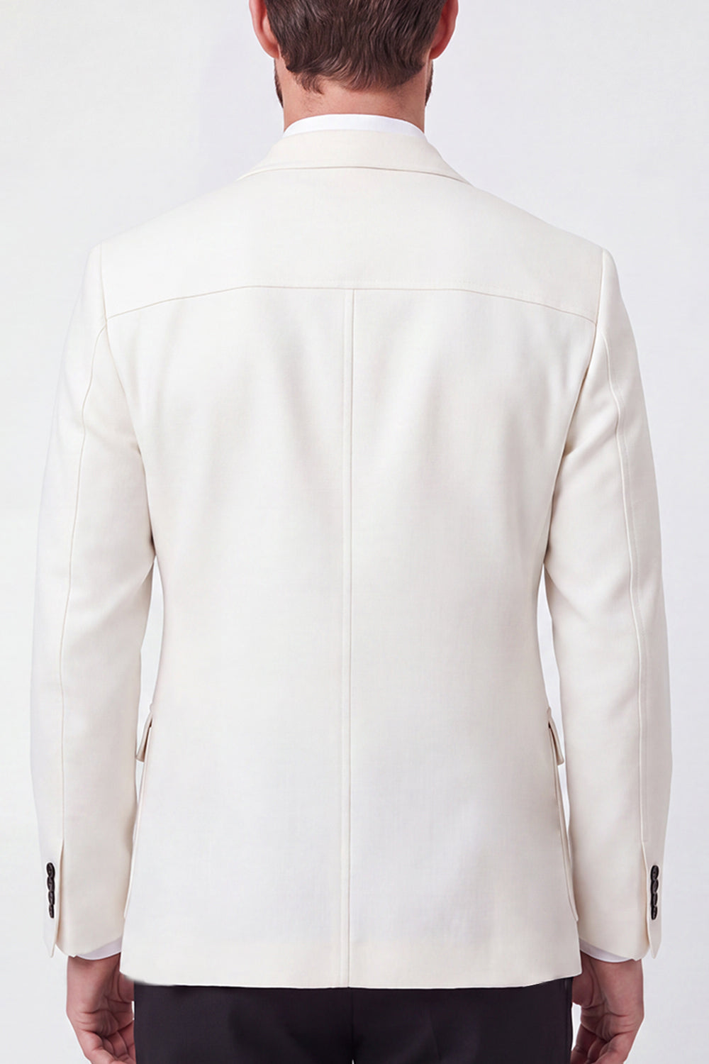 Notch Lapel White Single Breasted Men's Blazer Jacket