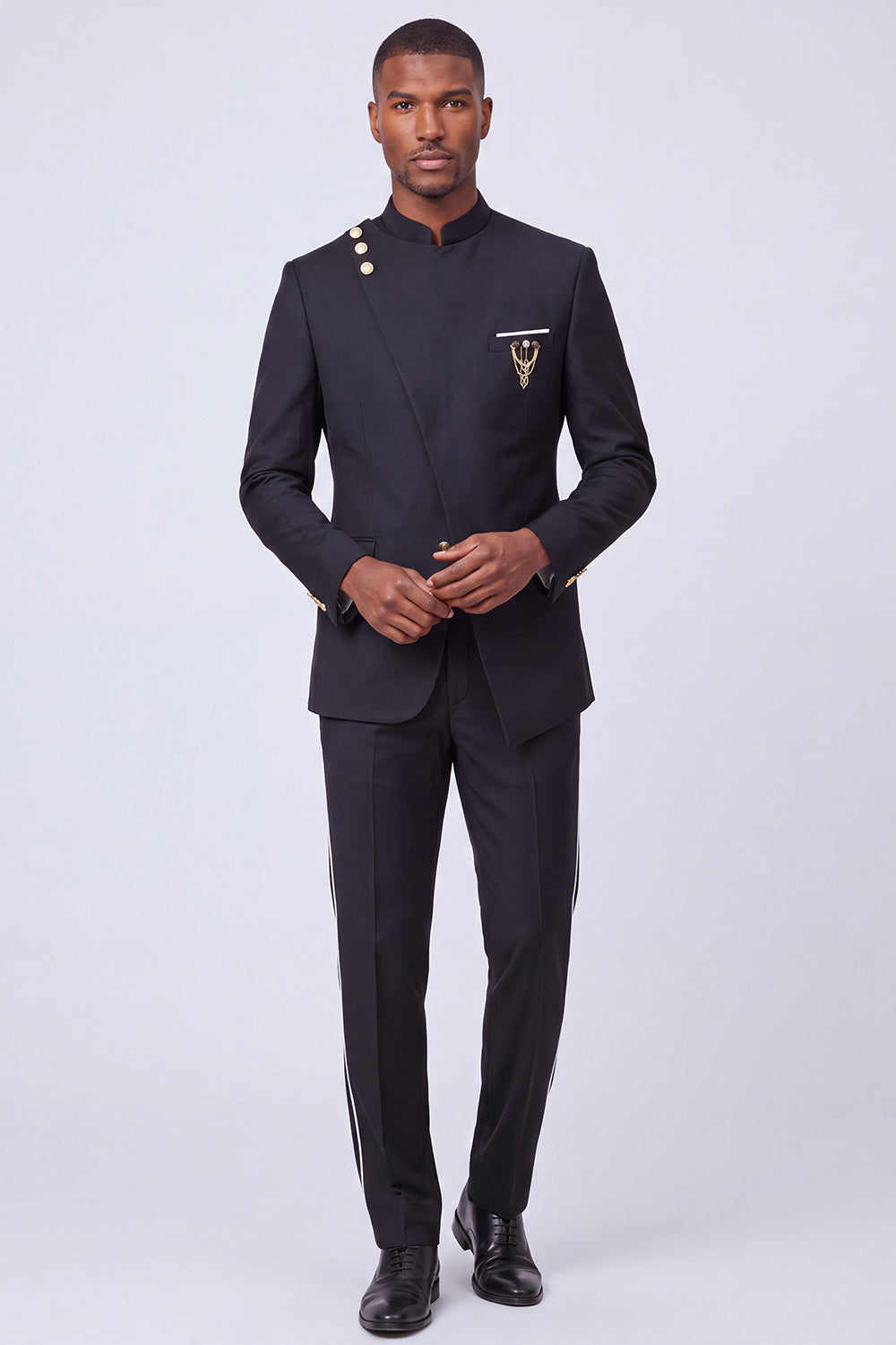 Dark Navy 2 Piece Single Breasted Men's Prom Suits