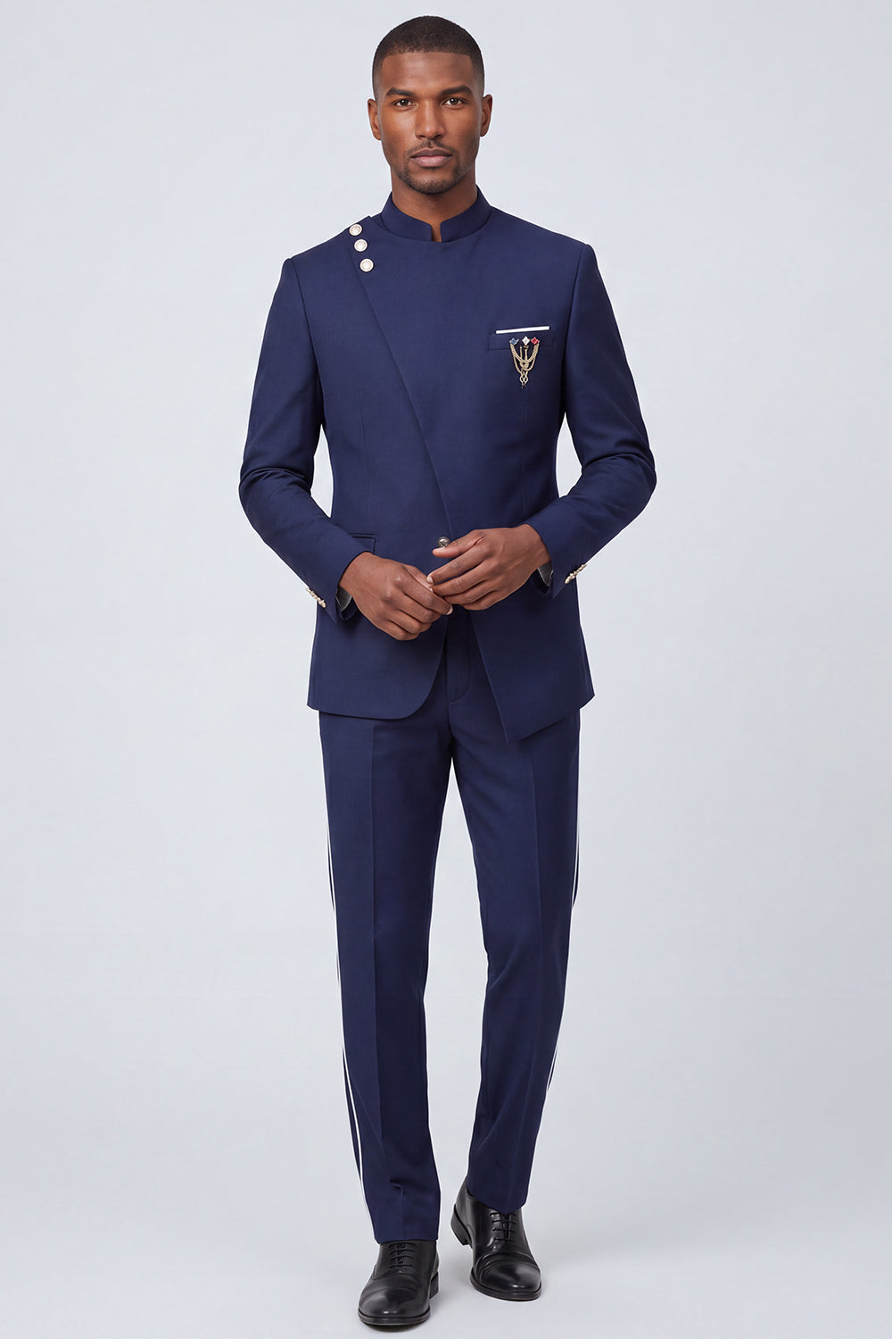Dark Navy 2 Piece Single Breasted Men's Prom Suits
