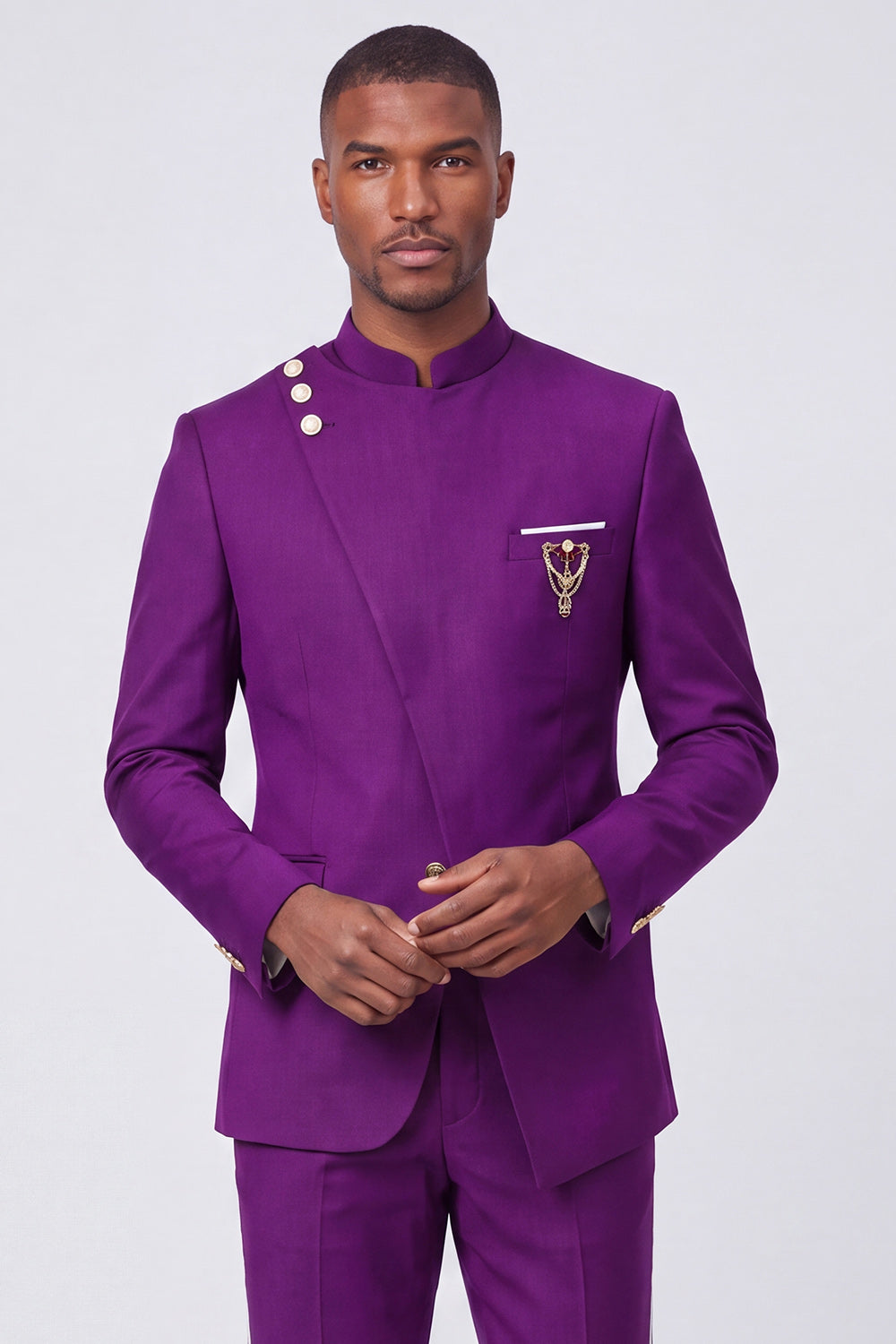 Dark Navy 2 Piece Single Breasted Men's Prom Suits