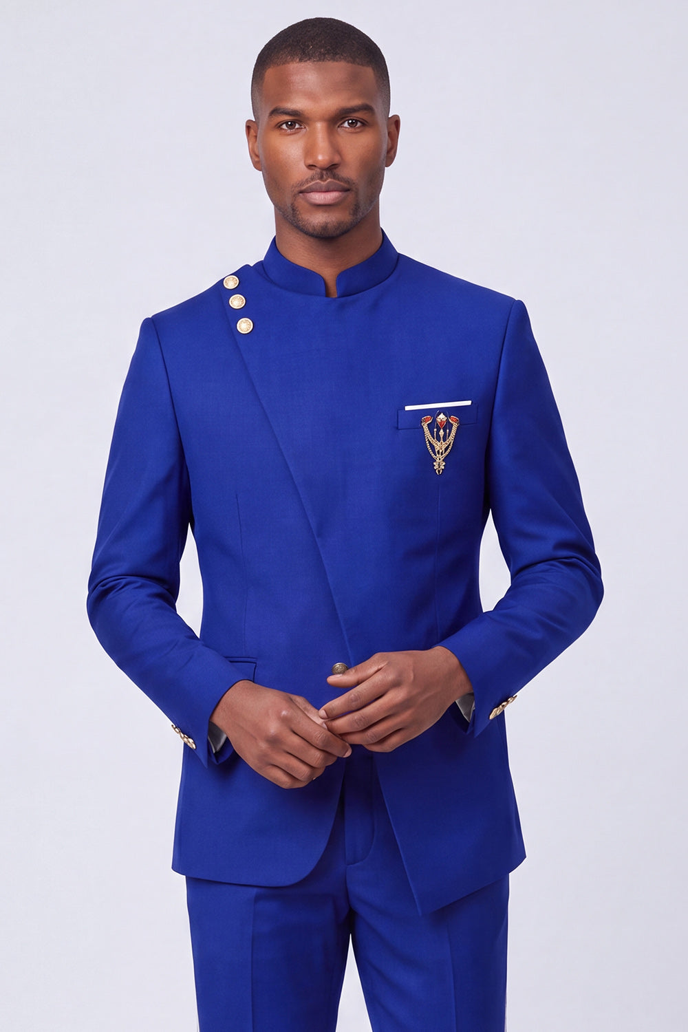Dark Navy 2 Piece Single Breasted Men's Prom Suits
