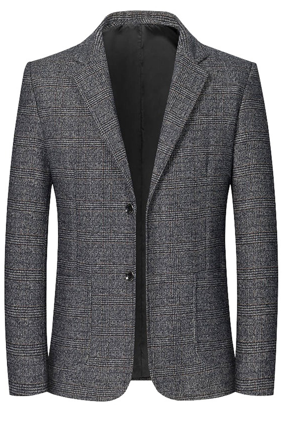 Navy Notch Lapel Single Breasted Men's Prom Blazer Jacket