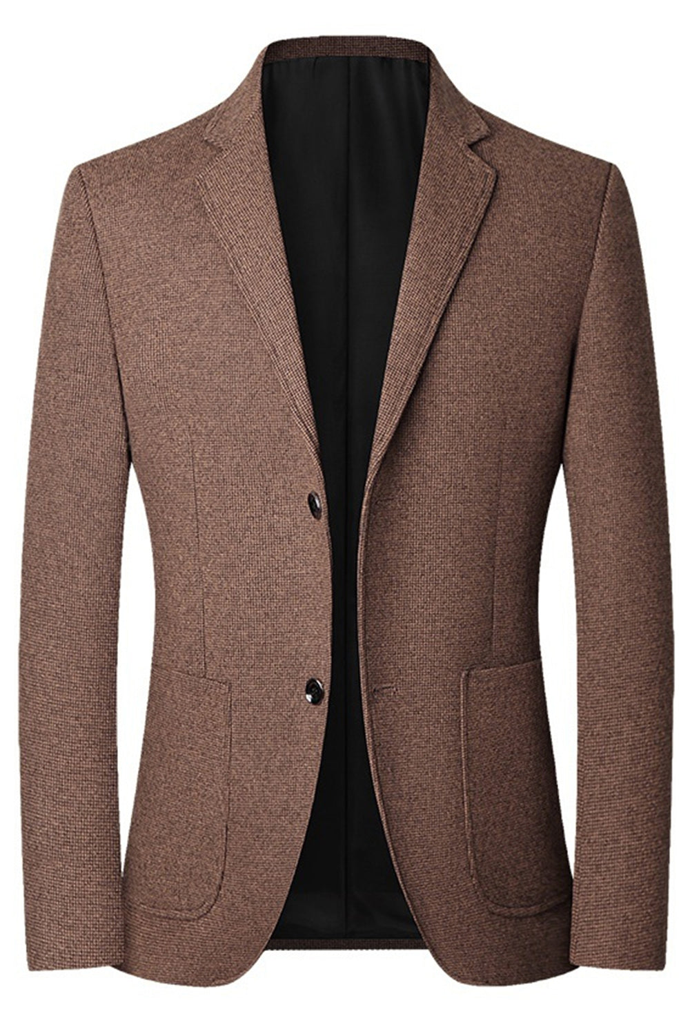 Notch Lapel Brown Single Breasted Men's Prom Blazer