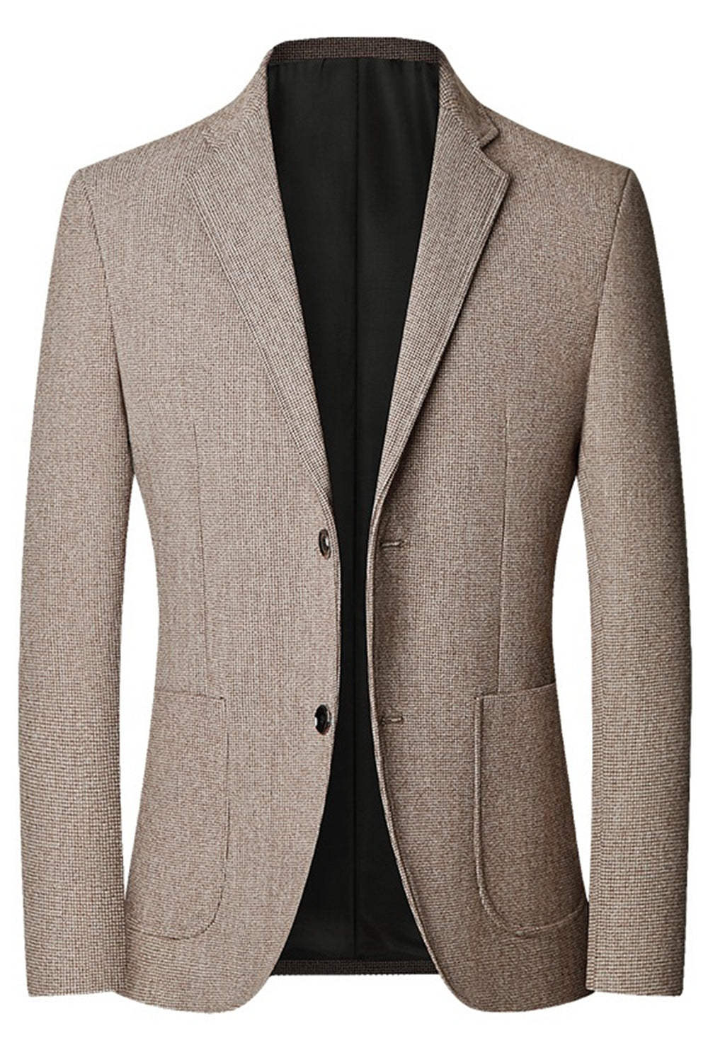 Notch Lapel Brown Single Breasted Men's Prom Blazer