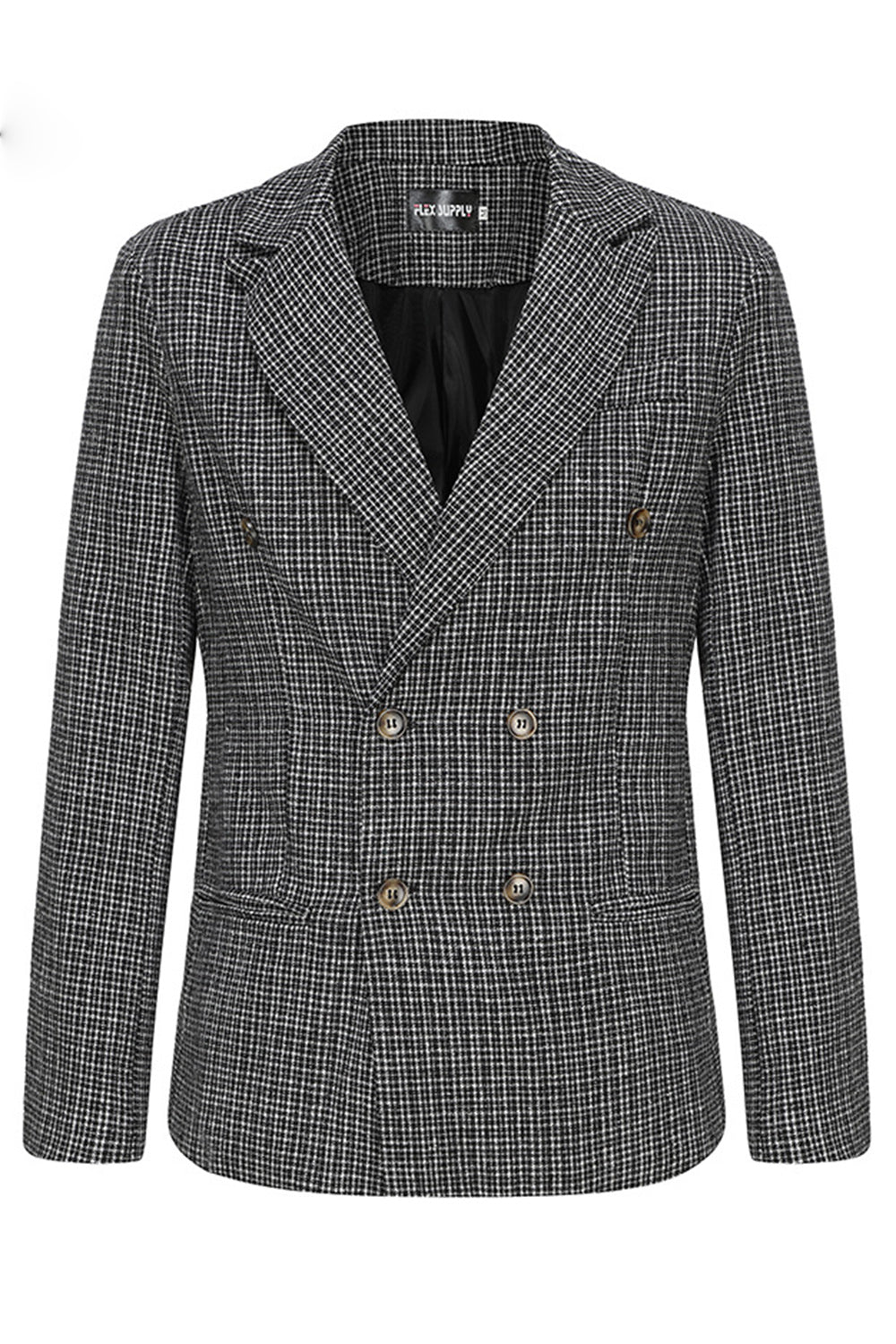 Brown Peak Lapel Double-Breasted Men's Prom Suit Jacket