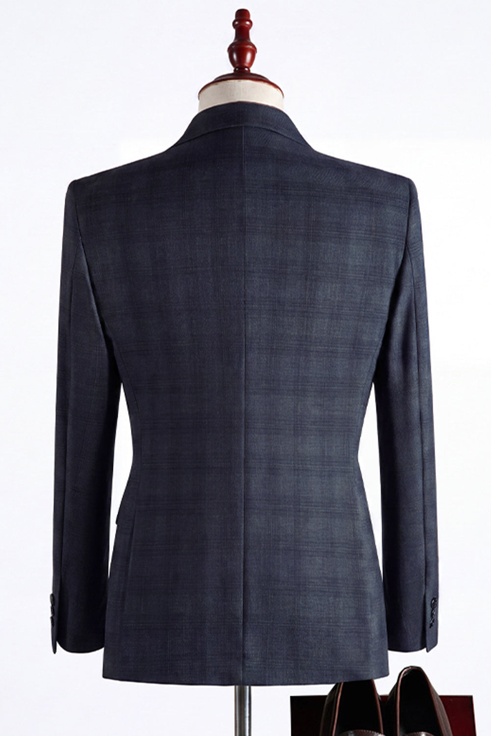 Navy 3 Piece Notch Lapel Single Breasted Men's Prom Suits