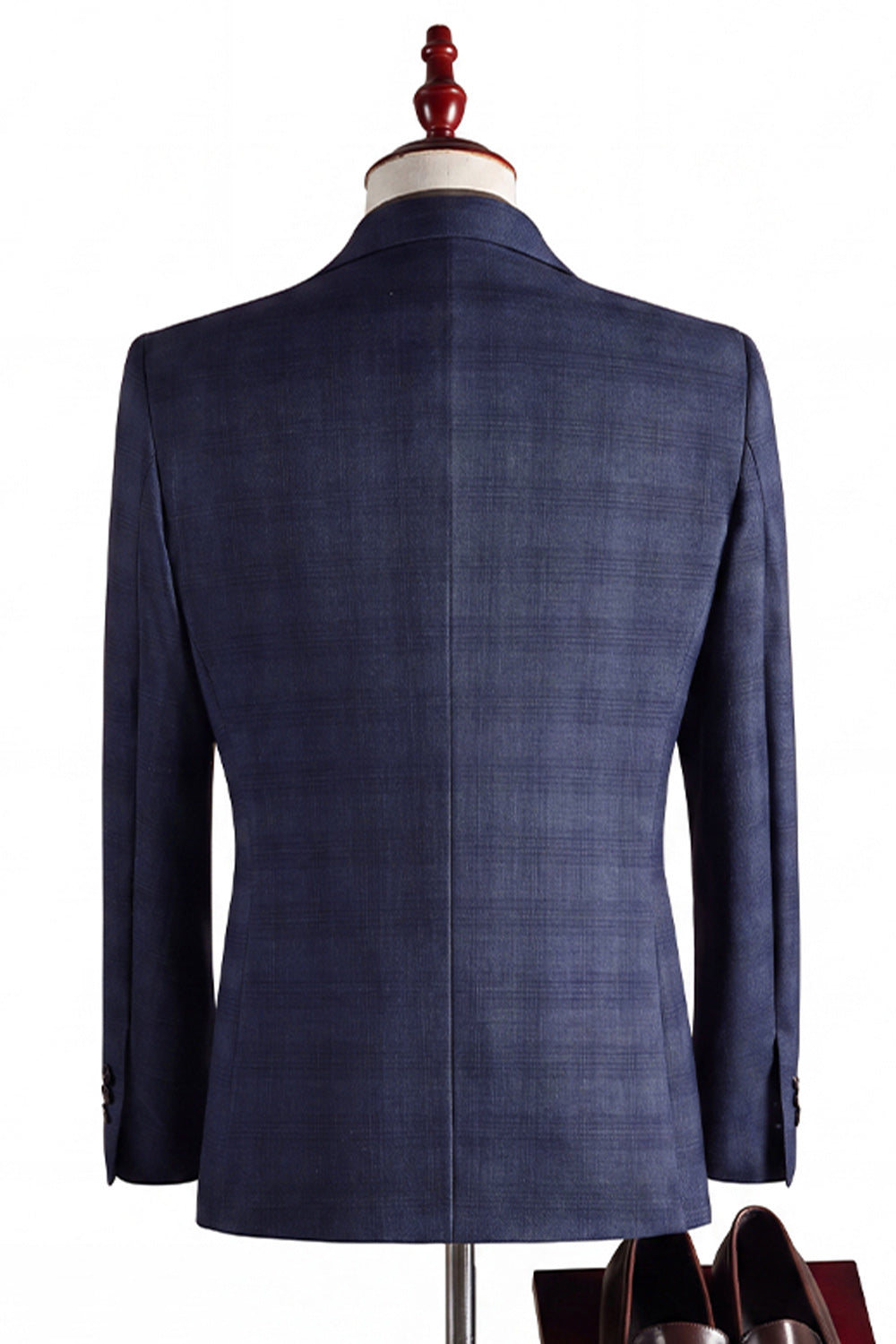 Navy 3 Piece Notch Lapel Single Breasted Men's Prom Suits