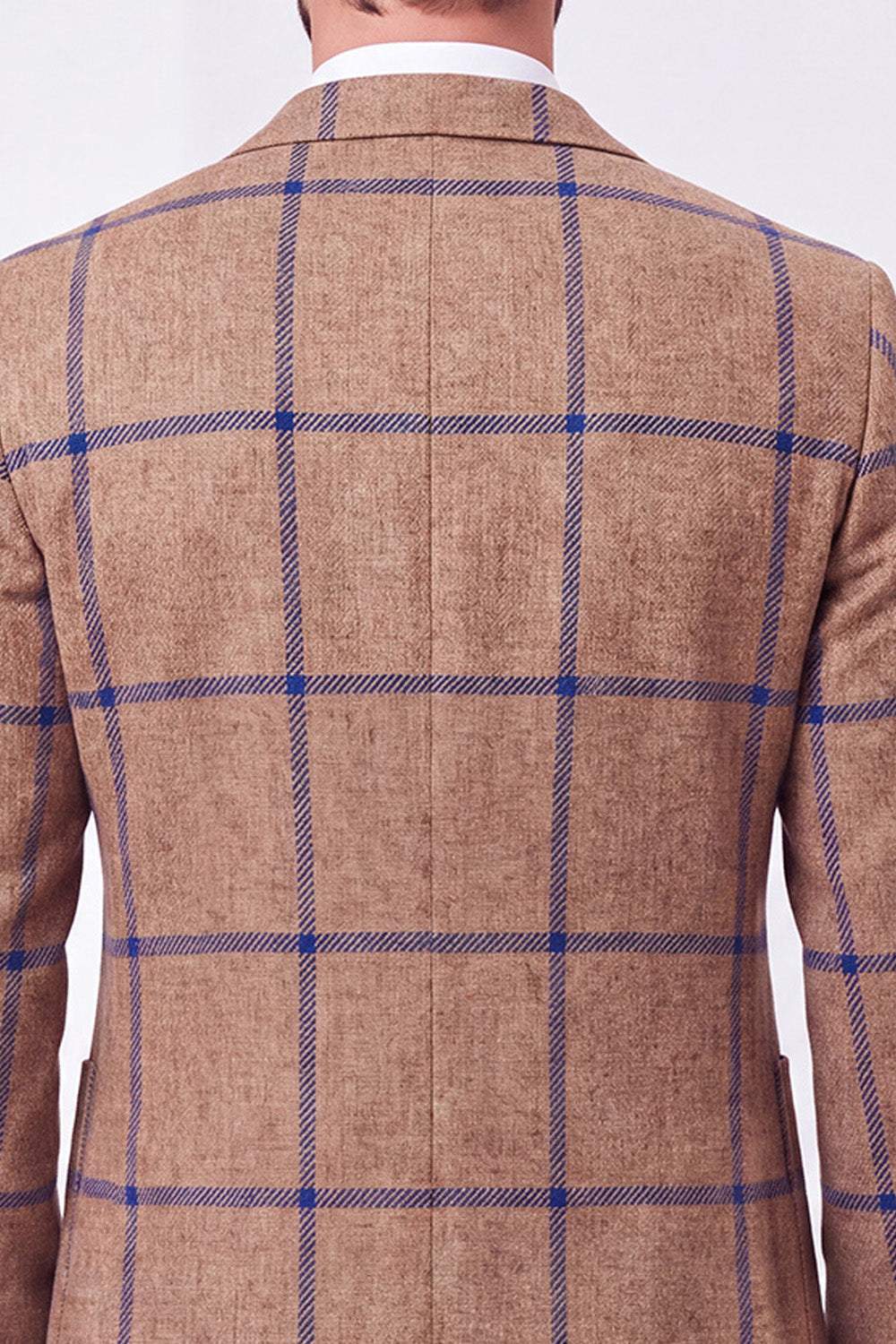Brown Notch Lapel Single Breasted Men's Blazer Jacket