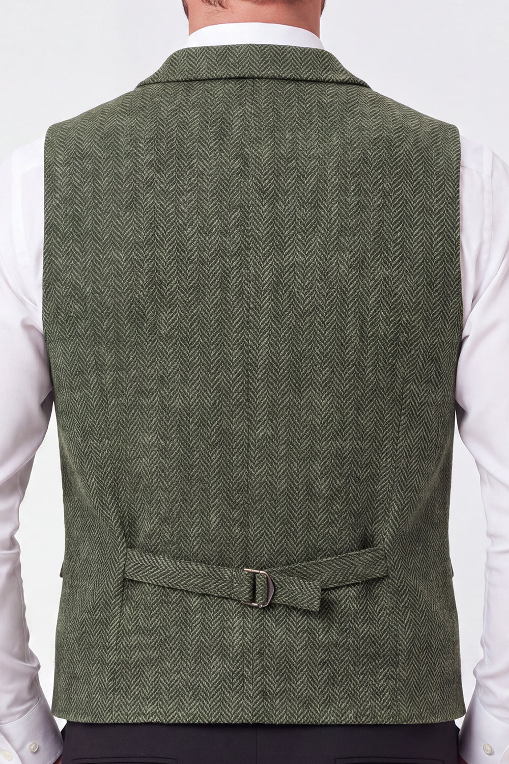 Army Green Single-Breasted Notch Lapel Men's Suit Vest