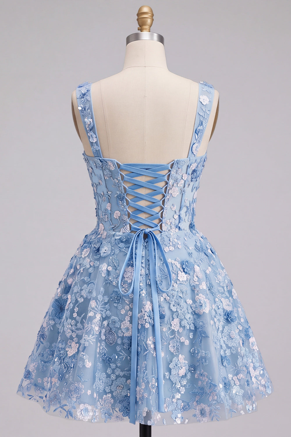 Apricot A-Line Sweetheart Floral Short Homecoming Dress with Sequins