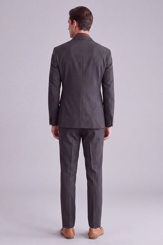 2 Piece Black Peak Lapel Double Breasted Men's Prom Suits
