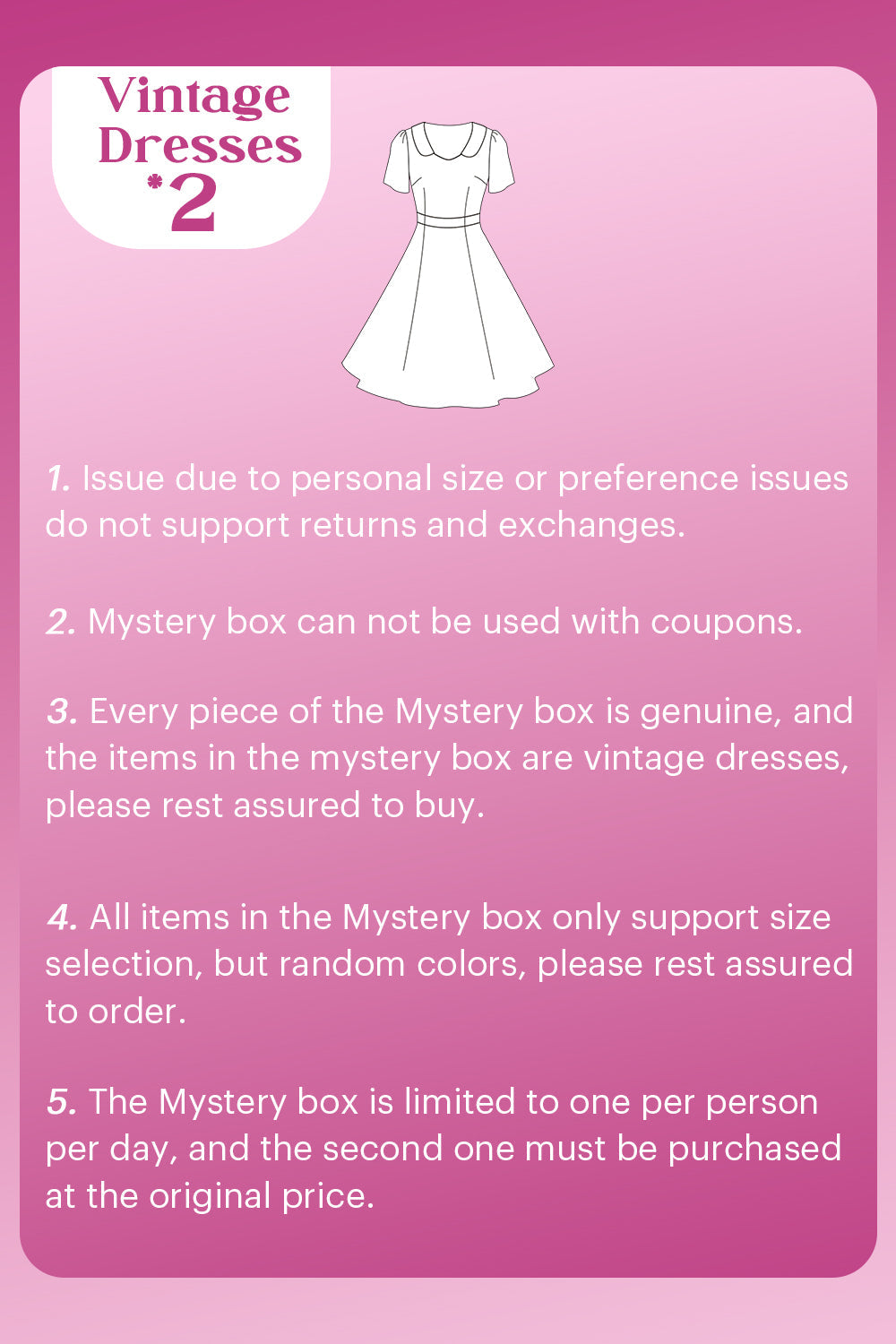 ZAPAKA MYSTERY BOX de 2 Robes Vintage