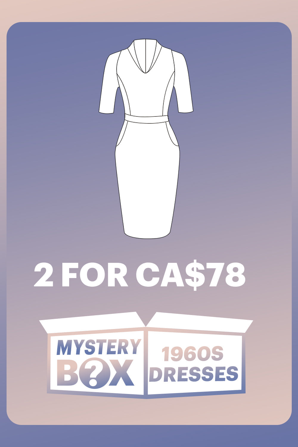 ZAPAKA COFFRET MYSTÈRE de 2 Robes Années 60