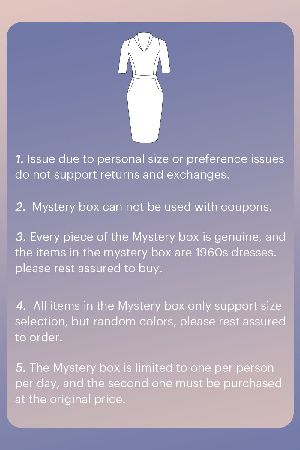 ZAPAKA COFFRET MYSTÈRE de 2 Robes Années 60