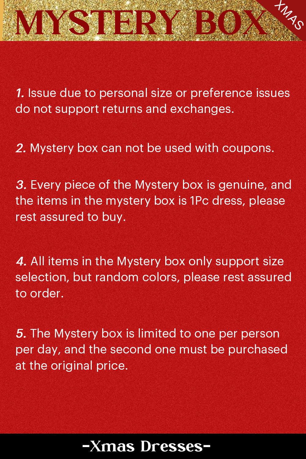 ZAPAKA MYSTERY BOX of 1Pc Xmas Dress