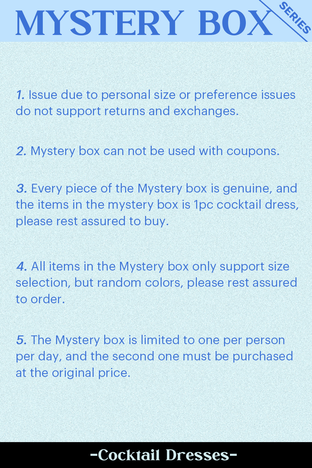 VERANOMUSE MYSTERY BOX of 1Pc Cocktail Dress