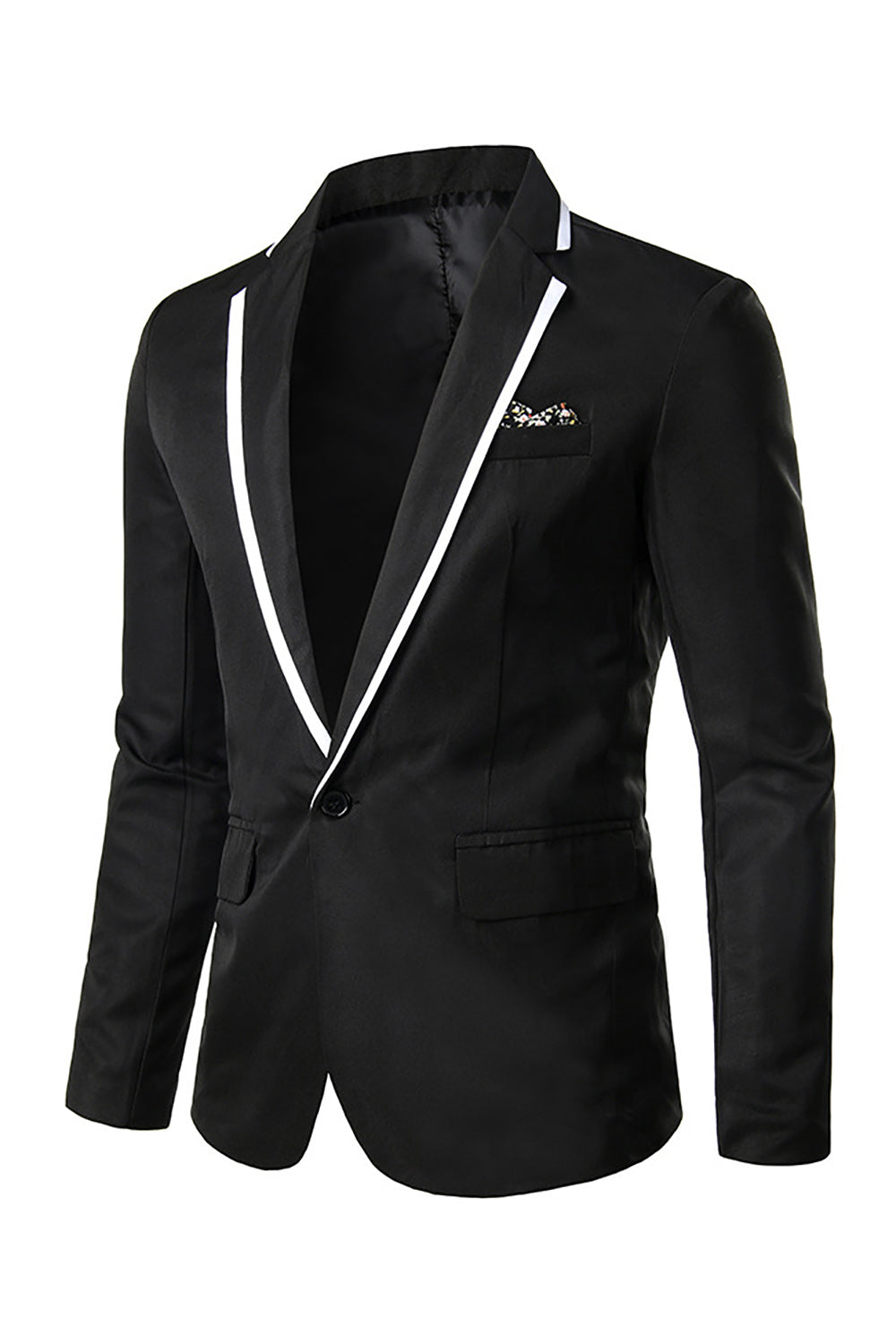Blazer de bal homme rose à revers crantés