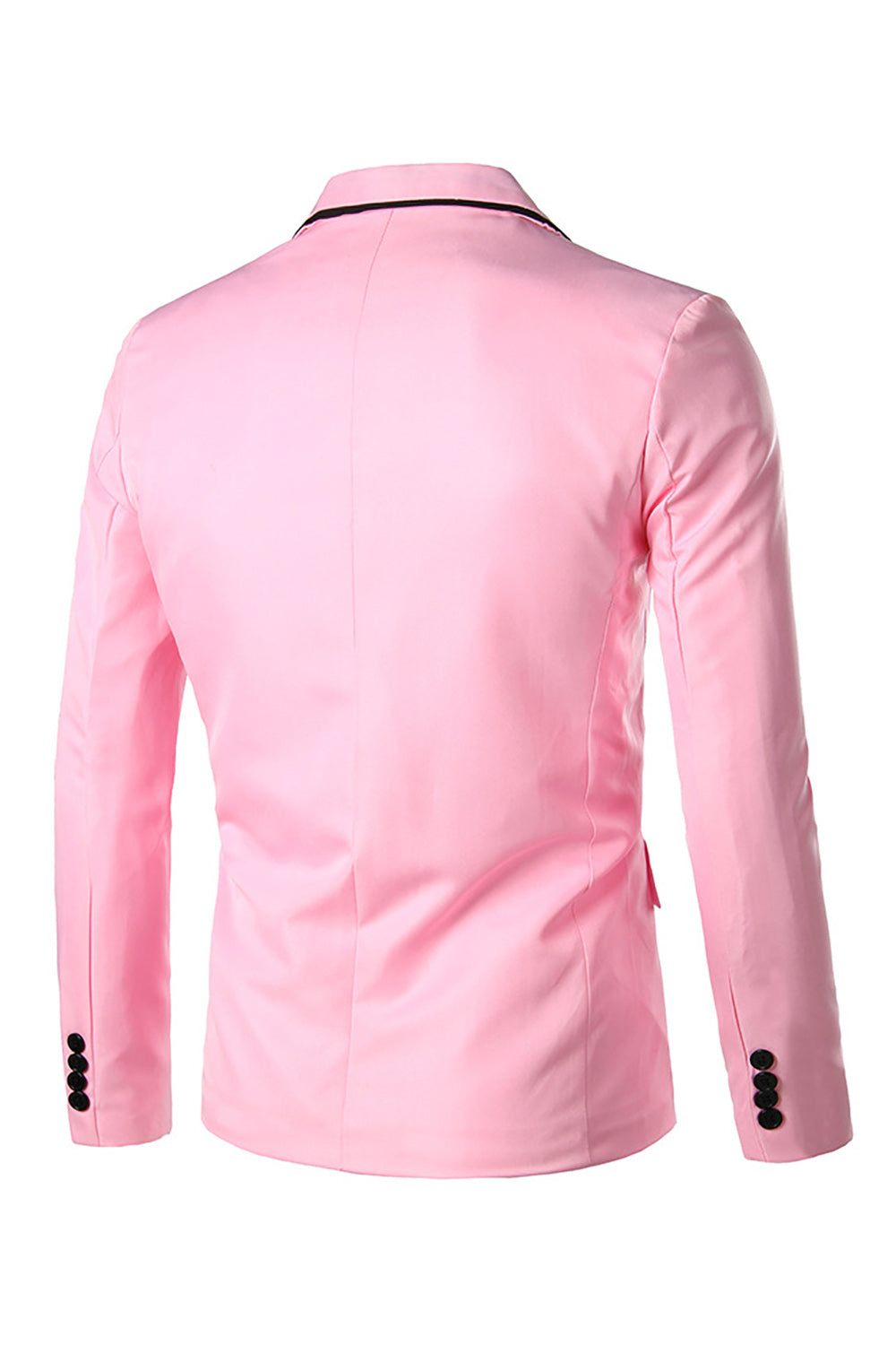 Blazer de bal homme rose à revers crantés