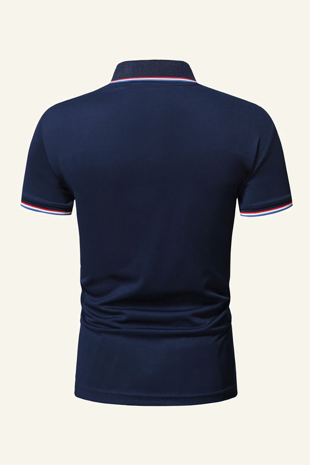 Polo décontracté en coton noir à manches courtes pour homme