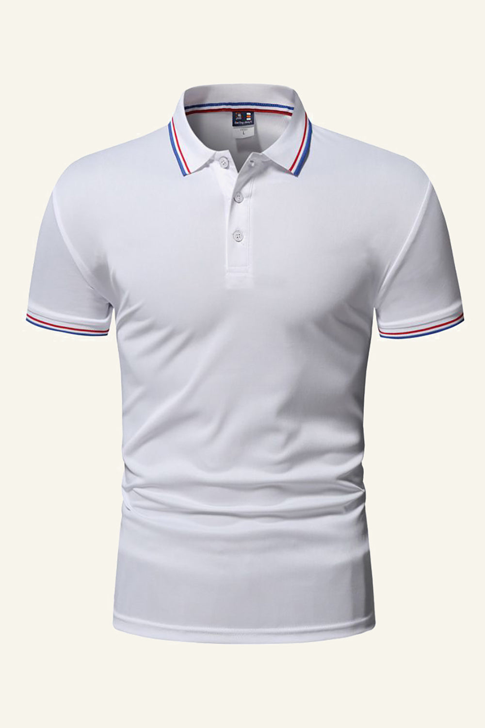 Polo décontracté en coton noir à manches courtes pour homme