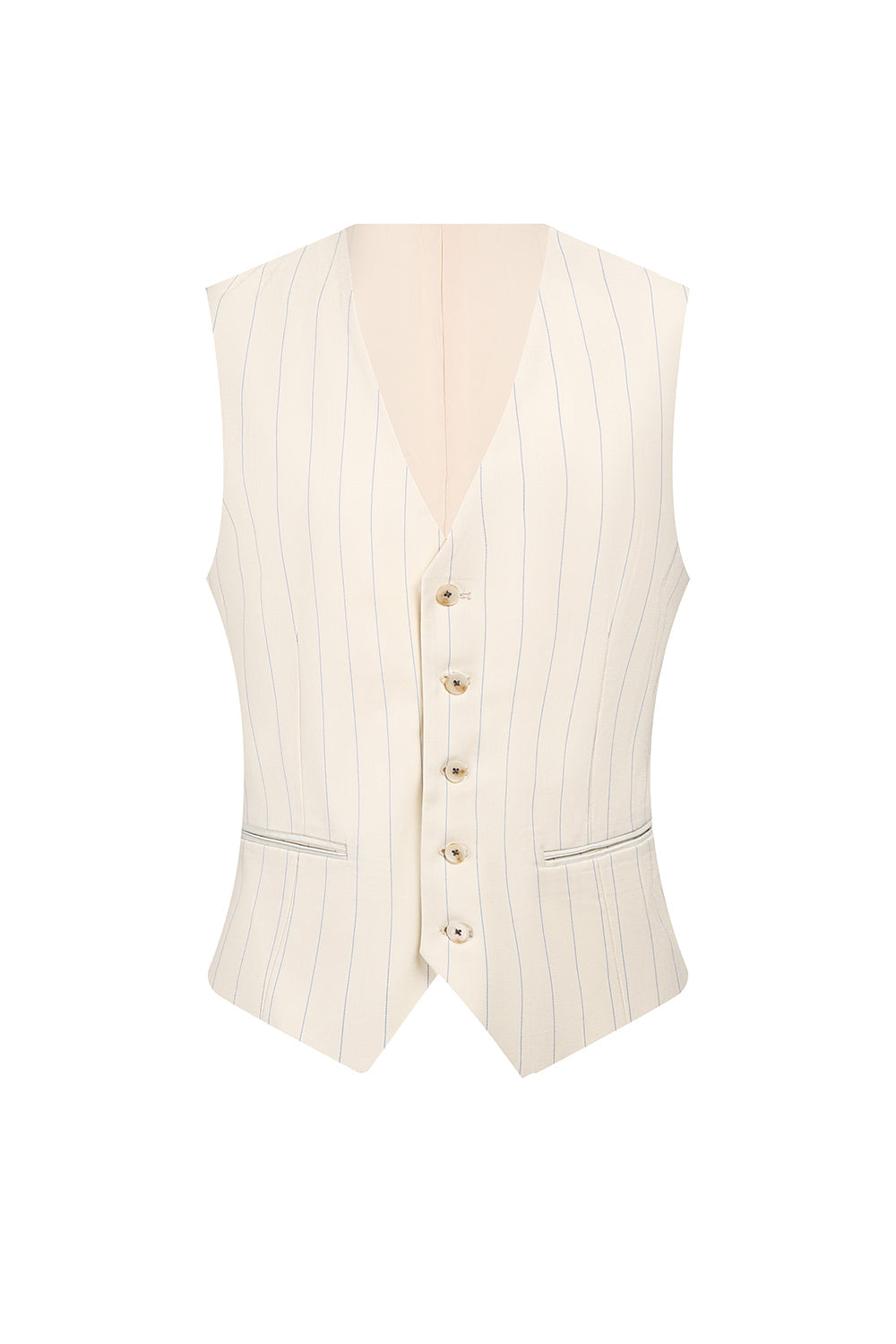 Costumes de bal pour homme 3 pièces rayés blancs