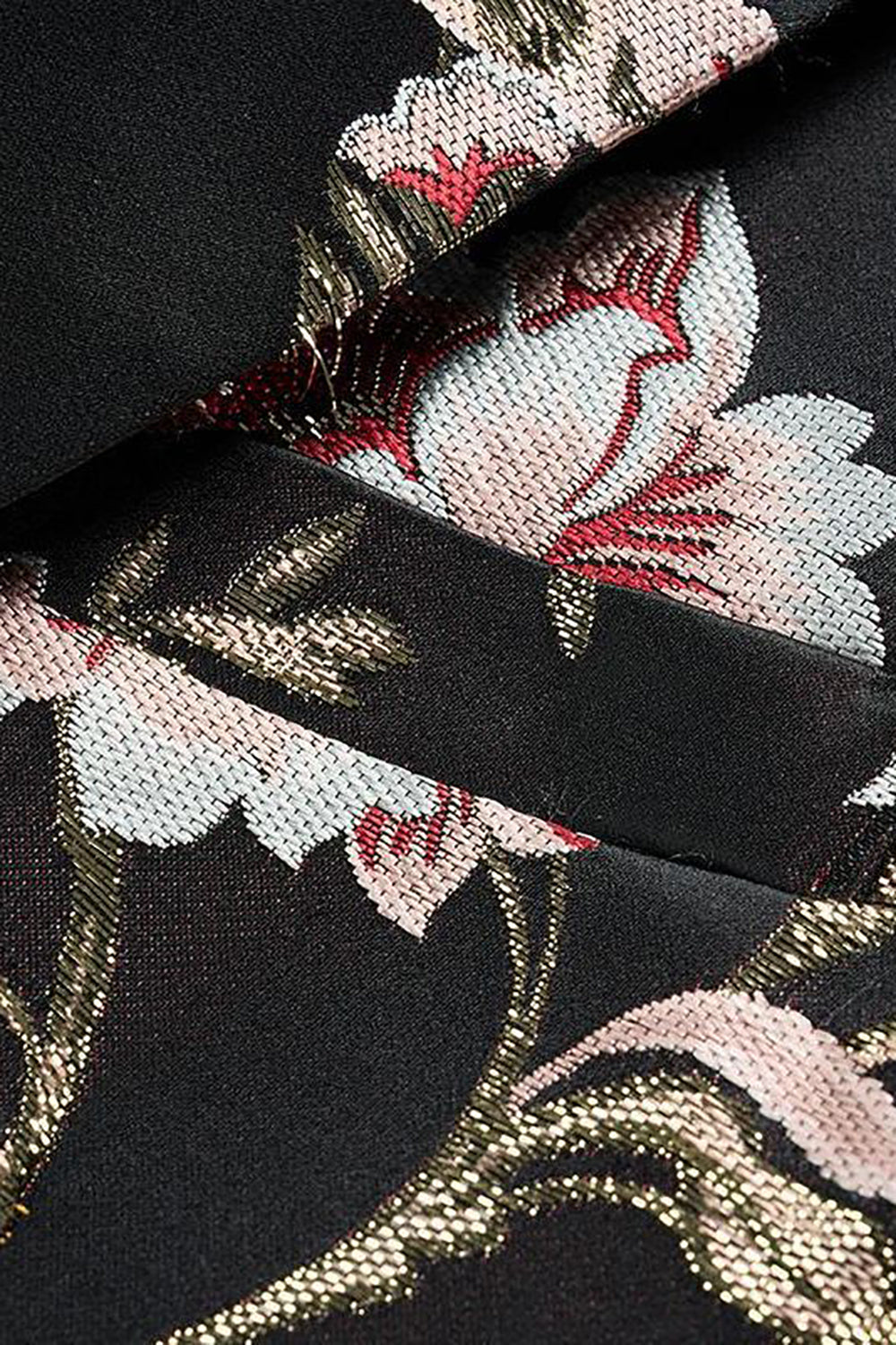 Blazer homme jacquard fleur noire revers crantés