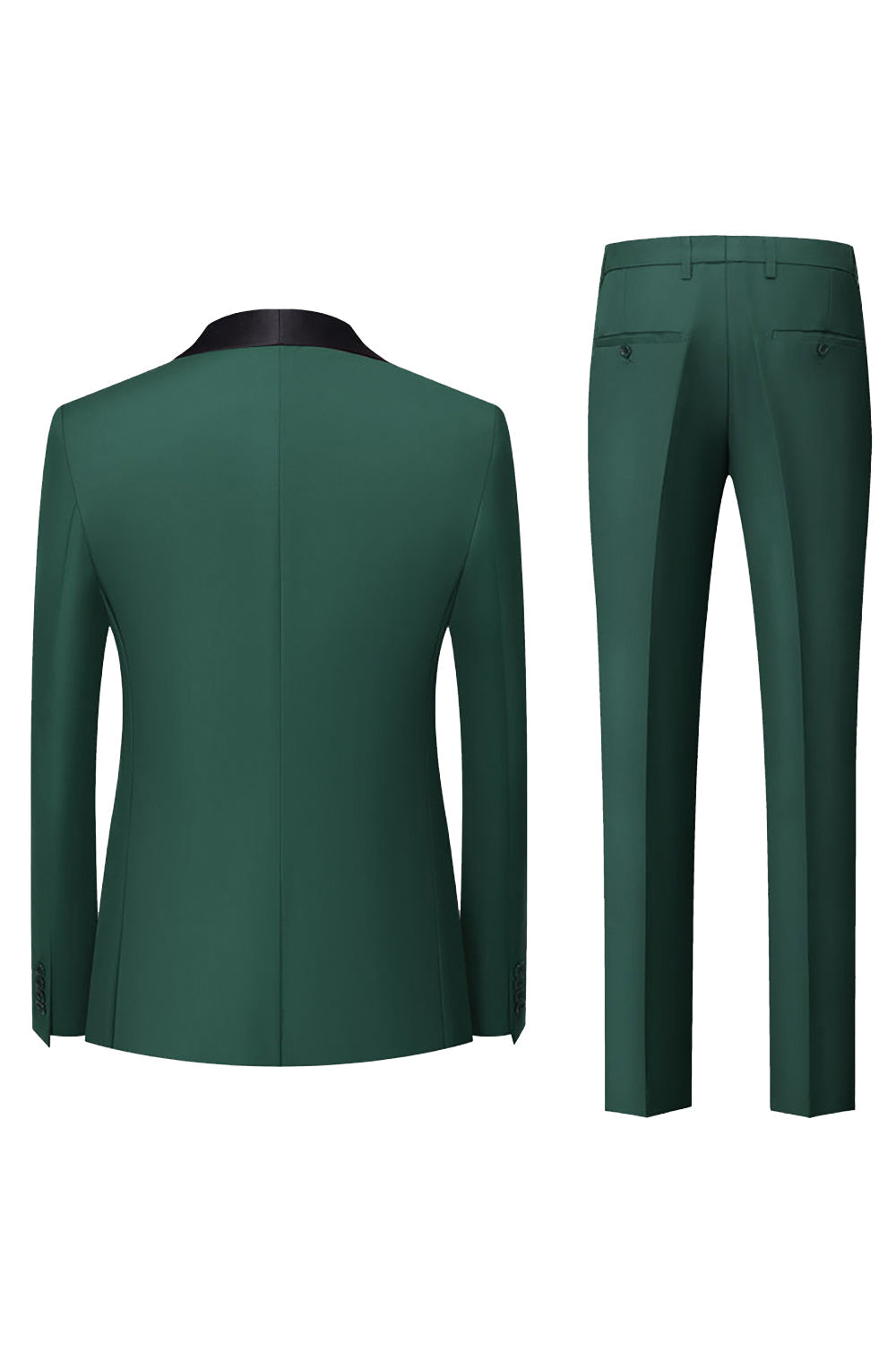 Costumes de bal pour homme 3 pièces avec revers châle bleu roi