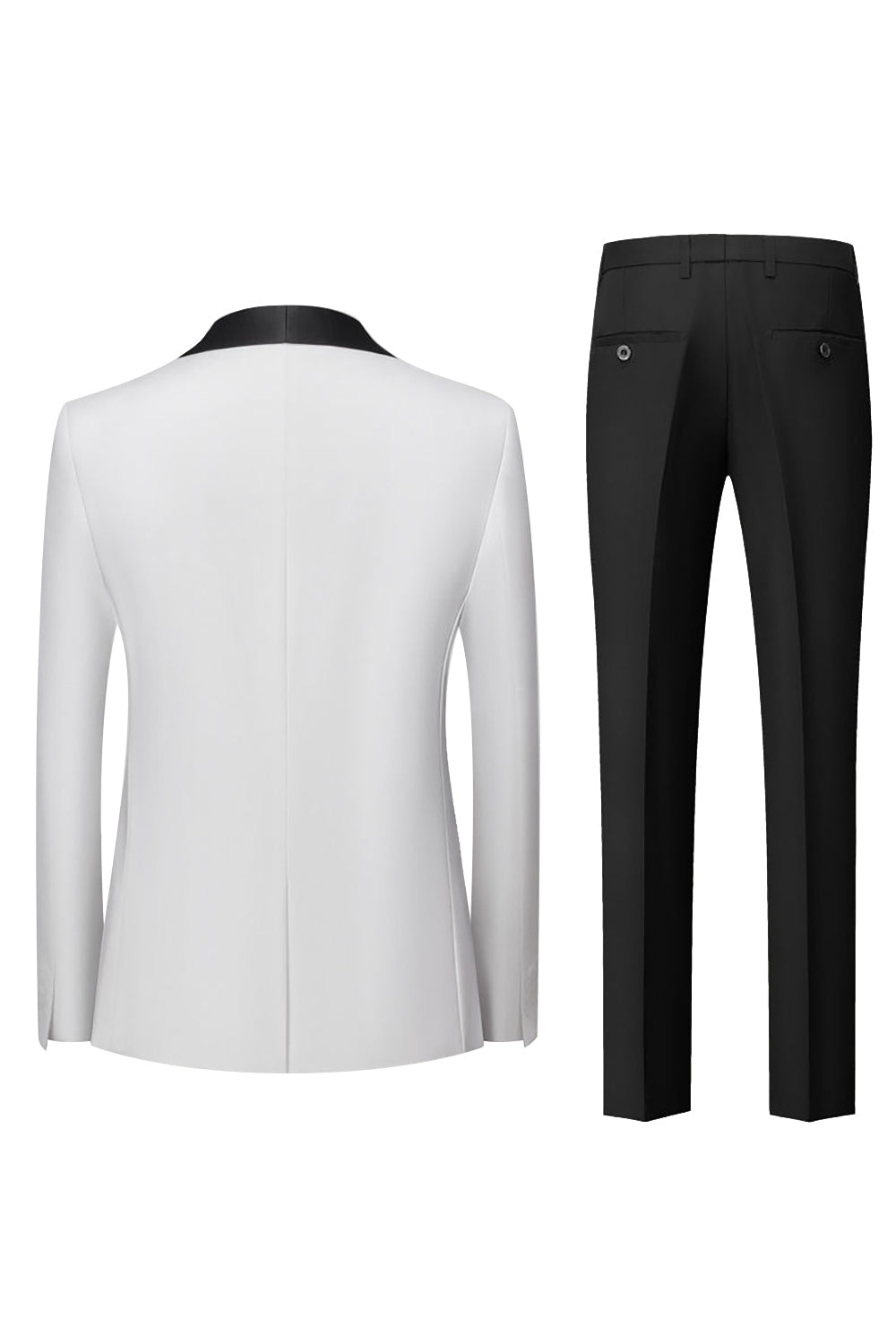 Costumes de bal pour homme 3 pièces avec revers châle bleu roi