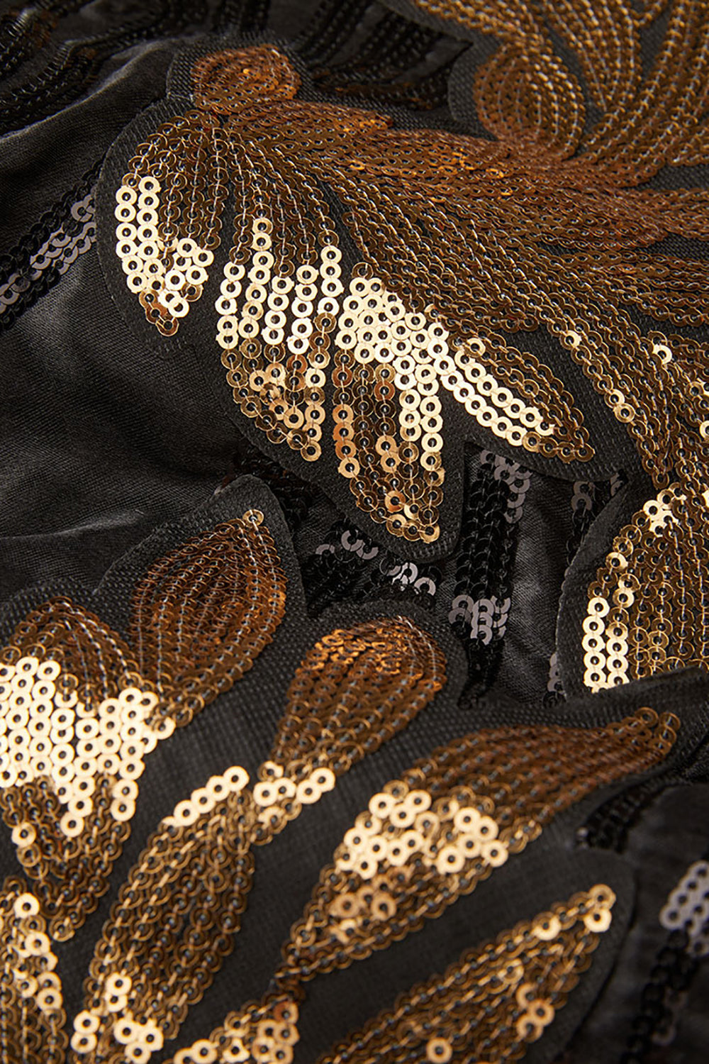 Black and Gold Jacquard Sequin Men's 2 Piece Prom Suit