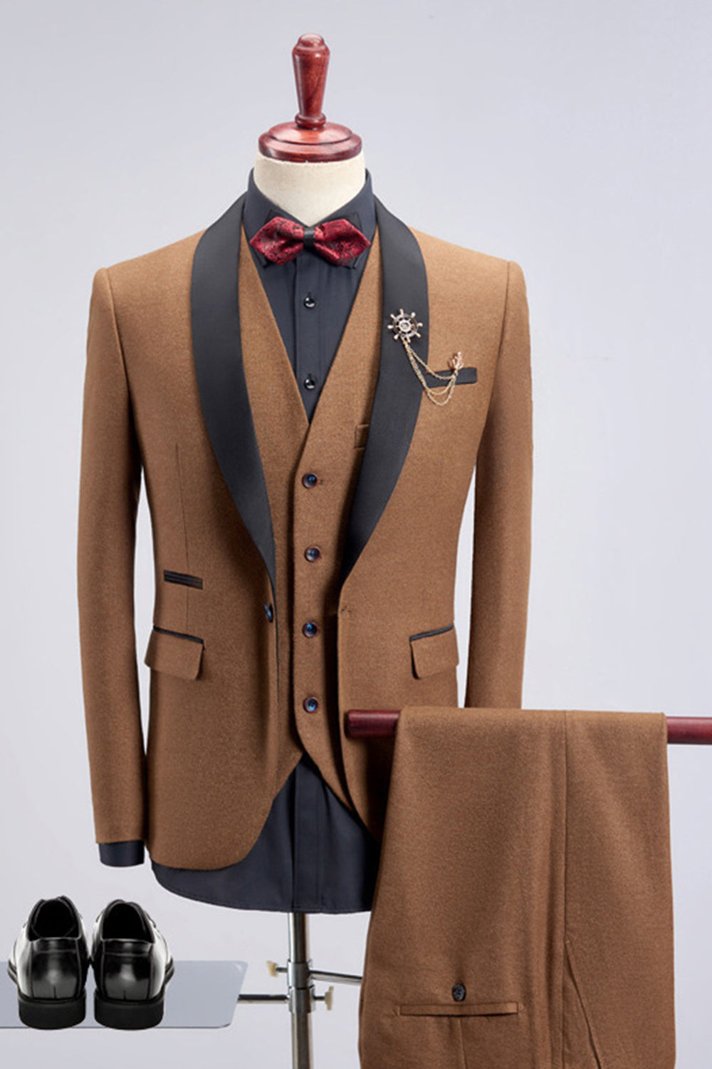 Costumes trois pièces pour homme violet