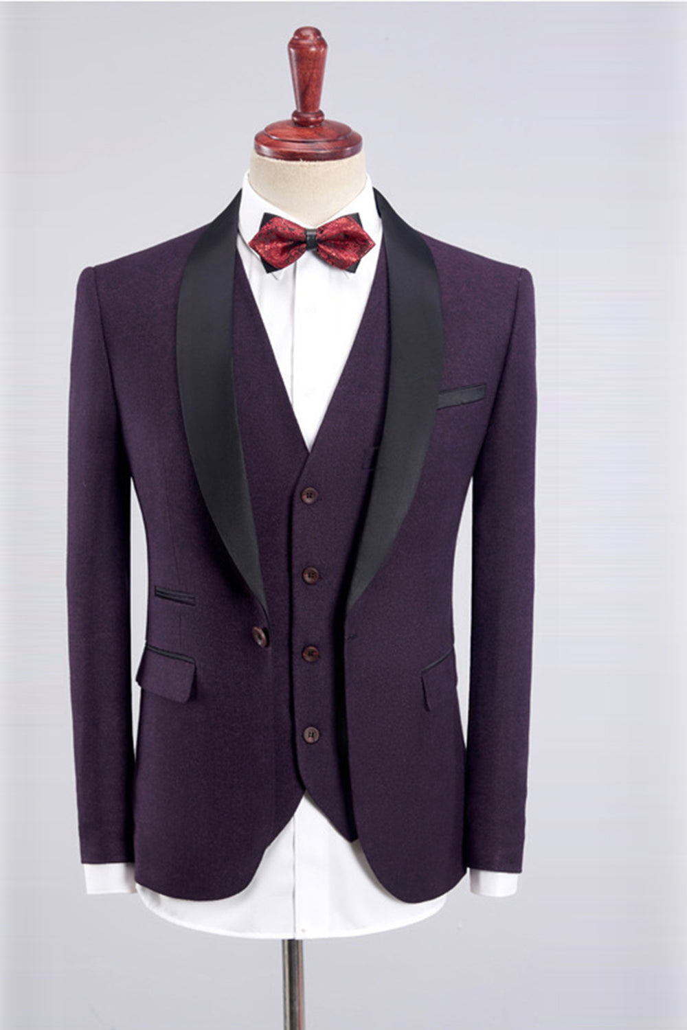Costumes trois pièces pour homme violet