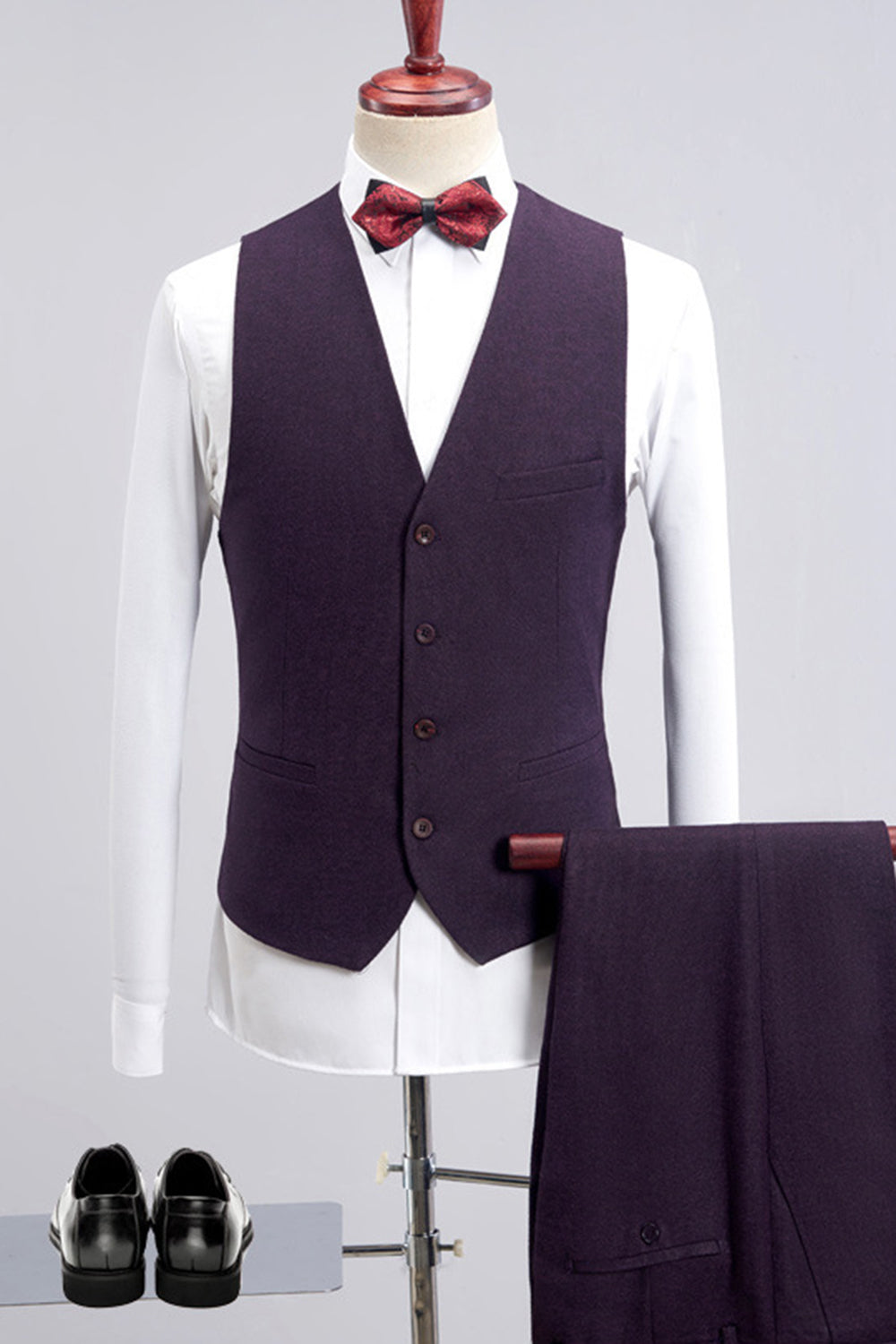 Costumes trois pièces pour homme violet